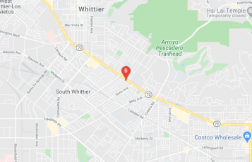 Dr. Vellore R. Bhupathy location map: 14350 Whittier Blvd, Whittier, CA 90605, United States, Whittier, California